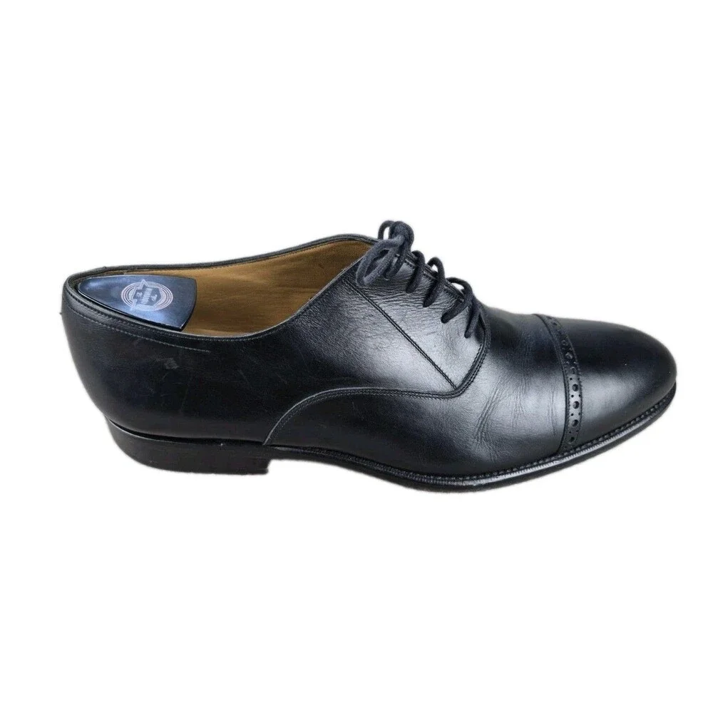 Botticelli Dress Shoes Men's Sz US 11/EU 44 Black Leather Oxford Captoe Italy